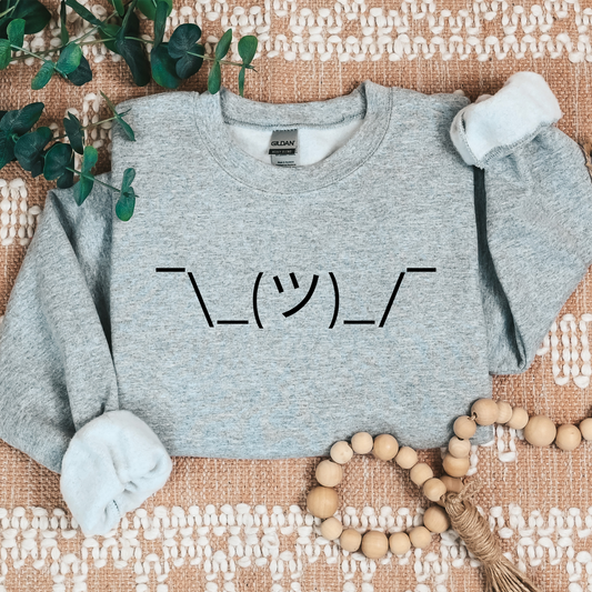 Cozy, Stylish, and Sarcastic Sweatshirt - Shrug Emoji