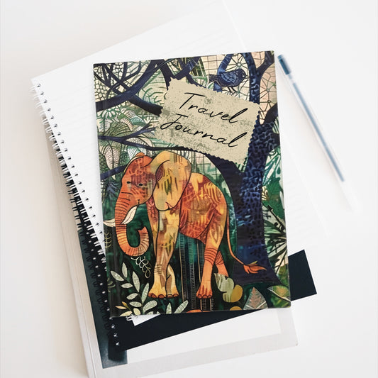 Hardcover Journal - Travel to the Wild - 128 Ruled Pages